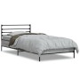 Estructura cama madera ingeniería metal gris Sonoma 100x200 cm de vidaXL, Camas y somieres - Ref: Foro24-845590, Precio: 104,...