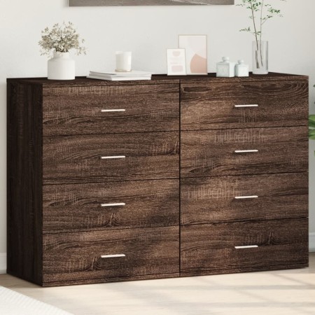 Sideboards 2 pcs oak brown engineered wood 60x39x80 cm by vidaXL, Sideboards - Ref: Foro24-3276629, Price: 191,99 €, Discount: %