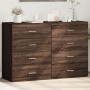 Sideboards 2 pcs oak brown engineered wood 60x39x80 cm by vidaXL, Sideboards - Ref: Foro24-3276629, Price: 191,72 €, Discount: %