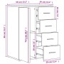 Aparadores 2 uds madera de ingeniería roble ahumado 59x39x80 cm de vidaXL, Aparadores - Ref: Foro24-3276634, Precio: 188,01 €...