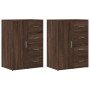 Aparadores 2 uds madera de ingeniería roble marrón 59x39x80 cm de vidaXL, Aparadores - Ref: Foro24-3276636, Precio: 193,99 €,...