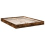 Estructura de cama madera de ingeniería roble ahumado 160x200cm de vidaXL, Camas y somieres - Ref: Foro24-842011, Precio: 103...