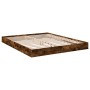 Estructura de cama madera de ingeniería roble ahumado 160x200cm de vidaXL, Camas y somieres - Ref: Foro24-842011, Precio: 103...