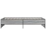 Estructura cama madera ingeniería metal gris Sonoma 90x190 cm de vidaXL, Camas y somieres - Ref: Foro24-845249, Precio: 88,87...