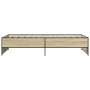 Estructura cama madera ingeniería metal roble Sonoma 90x200 cm de vidaXL, Camas y somieres - Ref: Foro24-845242, Precio: 87,8...