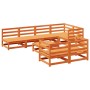 Garden sofa set 8 pieces solid pine wood wax brown by vidaXL, Garden sets - Ref: Foro24-3299343, Price: 498,51 €, Discount: %