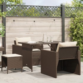 4-teilige Gartensofagarnitur und braune synthetische Rattankissen von vidaXL, Gartensets - Ref: Foro24-366360, Preis: 245,99 ...