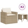 Gartensofa-Set mit Kissen, 4-teilig, beiges synthetisches Rattan von vidaXL, Gartensets - Ref: Foro24-366362, Preis: 247,59 €...