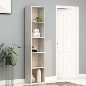 Concrete gray plywood shelving 40x30x189 cm by vidaXL, Bookcases and shelves - Ref: Foro24-800958, Price: 56,37 €, Discount: %