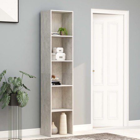 Concrete gray plywood shelving 40x30x189 cm by vidaXL, Bookcases and shelves - Ref: Foro24-800958, Price: 59,42 €, Discount: %