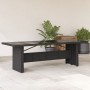 Mesa de jardín superficie de vidrio ratán PE negro 240x90x75 cm de vidaXL, Mesas de jardín - Ref: Foro24-365597, Precio: 287,...