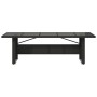 Mesa de jardín superficie de vidrio ratán PE negro 240x90x75 cm de vidaXL, Mesas de jardín - Ref: Foro24-365597, Precio: 287,...