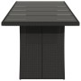 Garden table glass surface PE rattan black 240x90x75 cm by vidaXL, Garden tables - Ref: Foro24-365597, Price: 287,88 €, Disco...