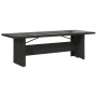 Mesa de jardín superficie de vidrio ratán PE negro 240x90x75 cm de vidaXL, Mesas de jardín - Ref: Foro24-365597, Precio: 287,...