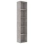 Estantería madera contrachapada gris hormigón 40x30x189 cm de vidaXL, Librerías y estanterías - Ref: Foro24-800958, Precio: 5...