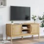 FLORO TV cabinet solid wax brown pine wood 114x43x55 cm by vidaXL, TV Furniture - Ref: Foro24-374014, Price: 116,32 €, Discou...