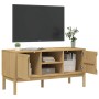 FLORO TV cabinet solid wax brown pine wood 114x43x55 cm by vidaXL, TV Furniture - Ref: Foro24-374014, Price: 116,32 €, Discou...