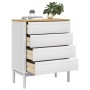 FLORO chest of drawers solid white pine wood by vidaXL, Drawers - Ref: Foro24-374009, Price: 170,08 €, Discount: %