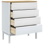 FLORO chest of drawers solid white pine wood by vidaXL, Drawers - Ref: Foro24-374009, Price: 170,08 €, Discount: %