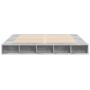 Concrete gray engineered wood bed frame 200x200cm by vidaXL, Beds and slatted bases - Ref: Foro24-3280450, Price: 170,23 €, D...