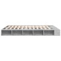 Concrete gray engineered wood bed frame 200x200cm by vidaXL, Beds and slatted bases - Ref: Foro24-3280450, Price: 170,23 €, D...