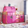 Bunk bed with curtains solid pink pine wood 75x190 cm by vidaXL, Beds and slatted bases - Ref: Foro24-3284017, Price: 179,01 ...