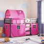 Bunk bed with curtains solid pink pine wood 80x200 cm by vidaXL, Beds and slatted bases - Ref: Foro24-3284008, Price: 230,93 ...