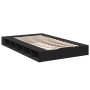 Estructura de cama madera de ingeniería negra 140x190 cm de vidaXL, Camas y somieres - Ref: Foro24-3280490, Precio: 171,35 €,...