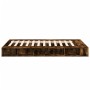 Smoked oak engineered wood bed frame 120x200cm by vidaXL, Beds and slatted bases - Ref: Foro24-3280486, Price: 156,71 €, Disc...