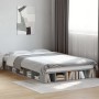 Estructura de cama madera de ingeniería gris hormigón 140x190cm de vidaXL, Camas y somieres - Ref: Foro24-3280492, Precio: 15...