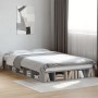 Estructura de cama madera de ingeniería gris hormigón 135x190cm de vidaXL, Camas y somieres - Ref: Foro24-3280499, Precio: 15...