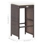 7-teiliges Gartenbar-Set und Kissen aus synthetischem Rattan braun von vidaXL, Gartensets - Ref: Foro24-49559, Preis: 391,91 ...