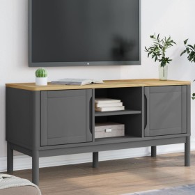 FLORO TV cabinet solid gray pine wood 114x43x55 cm by vidaXL, TV Furniture - Ref: Foro24-374016, Price: 119,99 €, Discount: %