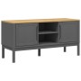 Mueble de TV FLORO madera maciza de pino gris 114x43x55 cm de vidaXL, Muebles TV - Ref: Foro24-374016, Precio: 119,99 €, Desc...