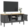 Mueble de TV FLORO madera maciza de pino gris 114x43x55 cm de vidaXL, Muebles TV - Ref: Foro24-374016, Precio: 119,99 €, Desc...