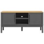 Mueble de TV FLORO madera maciza de pino gris 114x43x55 cm de vidaXL, Muebles TV - Ref: Foro24-374016, Precio: 119,99 €, Desc...