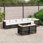 8-teiliges Gartensofa-Set und schwarze synthetische Rattankissen von vidaXL, Gartensets - Ref: Foro24-3261890, Preis: 668,26 ...