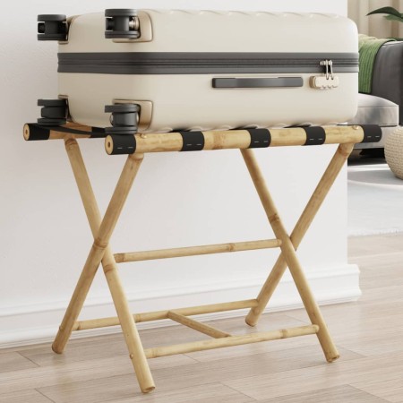 Folding support for bamboo suitcases 62x42x50.5 cm by vidaXL, Luggage racks and suitcase holders - Ref: Foro24-366453, Price:...