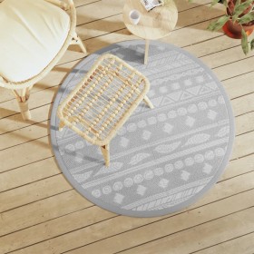 Gray PP outdoor rug Ø120 cm by vidaXL, Outdoor protectors - Ref: Foro24-368530, Price: 17,99 €, Discount: %