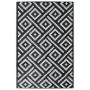 Alfombra de exterior PP blanco y negro 120x180 cm de vidaXL, Protectores para exterior - Ref: Foro24-368572, Precio: 25,47 €,...