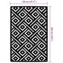 Alfombra de exterior PP blanco y negro 120x180 cm de vidaXL, Protectores para exterior - Ref: Foro24-368572, Precio: 25,47 €,...