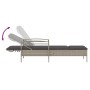 Sun lounger with light gray synthetic rattan cushion 63x200x81 cm by vidaXL, Loungers - Ref: Foro24-368304, Price: 162,39 €, ...