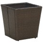 Couchtisch, Stühle mit Kissen, 3 Stück, synthetisches Rattan, braunes Glas von vidaXL, Gartensets - Ref: Foro24-3278741, Prei...