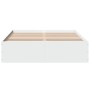 White engineered wood bed frame 140x200 cm by vidaXL, Beds and slatted bases - Ref: Foro24-3281014, Price: 119,99 €, Discount: %