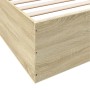 Sonoma oak engineered wood bed frame 180x200 cm by vidaXL, Beds and slatted bases - Ref: Foro24-3280995, Price: 129,87 €, Dis...