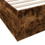 Estructura de cama madera de ingeniería roble ahumado 180x200cm de vidaXL, Camas y somieres - Ref: Foro24-3280997, Precio: 12...