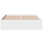 White engineered wood bed frame 140x190 cm by vidaXL, Beds and slatted bases - Ref: Foro24-3281028, Price: 118,86 €, Discount: %