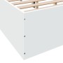 White engineered wood bed frame 140x190 cm by vidaXL, Beds and slatted bases - Ref: Foro24-3281028, Price: 118,86 €, Discount: %