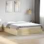 Estructura de cama madera de ingeniería roble Sonoma 150x200 cm de vidaXL, Camas y somieres - Ref: Foro24-3281009, Precio: 12...