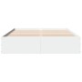 White engineered wood bed frame 160x200 cm by vidaXL, Beds and slatted bases - Ref: Foro24-3281000, Price: 128,41 €, Discount: %